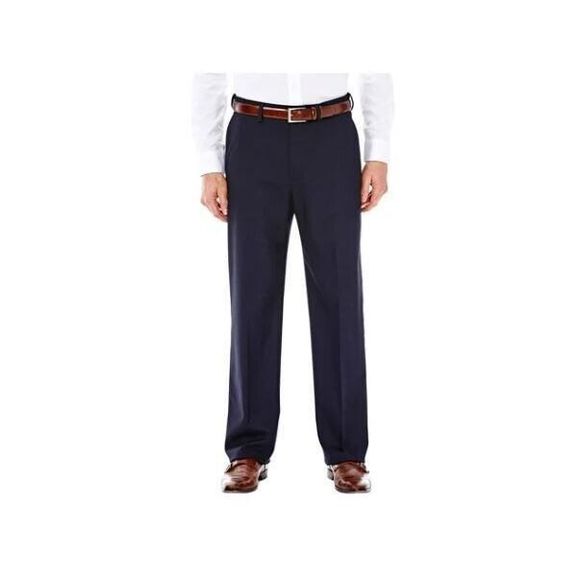 J.M. Haggar HY00182 Men 34x30 Navy Premium Stretch Solid Suit Separate Pants - Picture 11 of 12